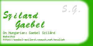 szilard gaebel business card